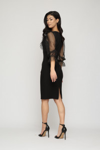 Rochie 'Kristine' cu volănașe și tulle sidefat - Img 7