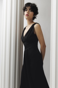 Rochie 'Nemesi' lungă din lurex cu eșarfă - Img 2