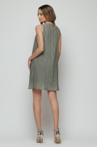 Rochie 'Sophie' scurtă plisată cu fir lurex irizat - Img 5