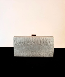 Clutch argintiu elegant cu lanț detașabil - Img 4