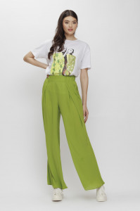 Pantaloni ampli 'Rayanne' verzi