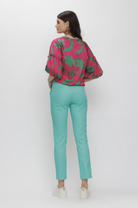 Pantaloni 'Nicolly' verde mentă pană - Img 4