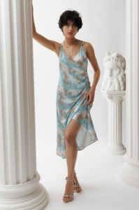 Rochie 'Calypso' furou satinată cu imprimeu - Img 9