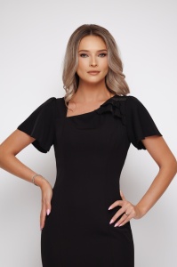 Rochie 'Celeste' conică cu decolteu asimetric - Img 3