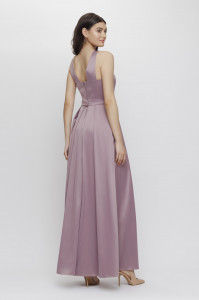 Rochie 'Christine' lila maxi cu decupaj - Img 4