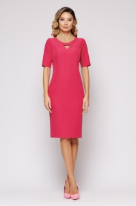 Rochie 'Grace' fucsia cu decupaj - Img 2