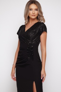 Rochie 'Josephine' cu fronseuri și tulle sidefat - Img 1