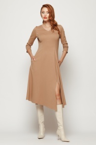 Rochie 'Lynette' asimetrică din tricot - Img 3