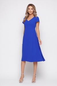 Rochie 'Meredith' albastru regal evazată - Img 3