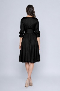 Rochie neagră din mătase naturală - Img 2