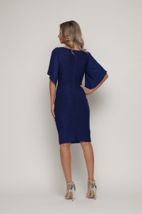 Rochie 'Scarlett' albastru indigo cu guler lăsat - Img 7