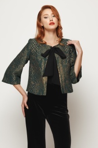 Taior din jacquard cu panglică