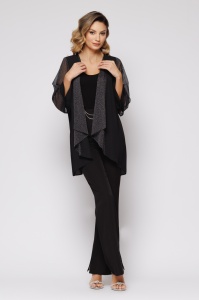 Blazer 'Morgan' elegant cu revere și mâneci sidefate - Img 1