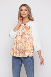 Bluza 'Megan' cu print orange - Img 3