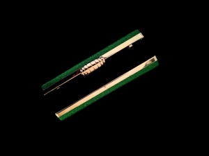 Clutch argintiu verde glitter cu lanț detașabil - Img 2