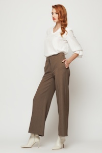 Pantaloni 'Barbara' maro evazați - Img 3