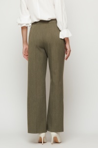 Pantaloni 'Charlotte' verde olive cu bretele detașabile - Img 6