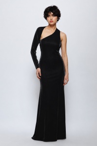 Rochie 'Armonia' lungă asimetrică cu o mânecă - Img 2