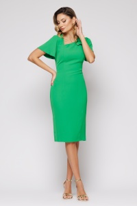 Rochie 'Celeste' verde cu decolteu asimetric - Img 2