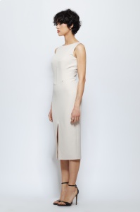 Rochie 'Eris' midi conică cu șliț frontal - Img 2