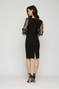 Rochie 'Kristine' cu volănașe și tulle sidefat - Img 8