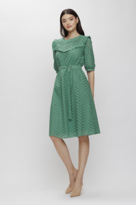 Rochie 'Priscilla' verde cu cordon detașabil - Img 5