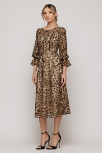 Rochie 'Selina' midi cu imprimeu animal print - Img 3