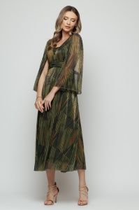 Rochie 'Venerra' midi din voal plisat - Img 2