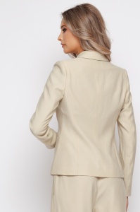 Sacou 'Odette' ivory cu rever - Img 3