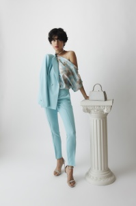 Sacou 'Theodosia' turquoise deschis - Img 7