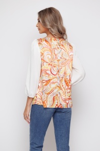 Bluza 'Megan' cu print orange - Img 4