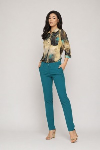 Pantaloni turquoise office