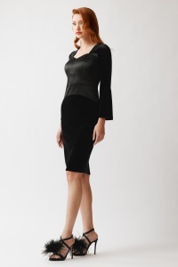 Rochie 'Darcy' din catifea cu bust din tafta - Img 3