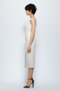 Rochie 'Eris' midi conică cu șliț frontal - Img 3
