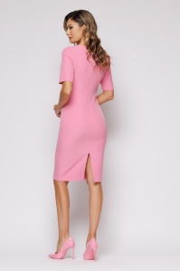 Rochie 'Grace' roz cu decupaj - Img 3