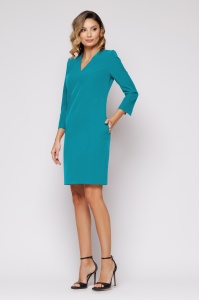 Rochie 'Myra' turquoise cu buzunare - Img 3