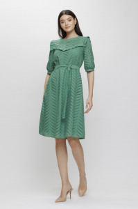 Rochie 'Priscilla' verde cu cordon detașabil - Img 6