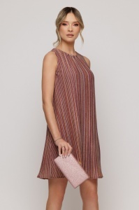 Clutch elegant cu efect glitter rose - Img 3