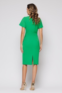 Rochie 'Celeste' verde cu decolteu asimetric - Img 4