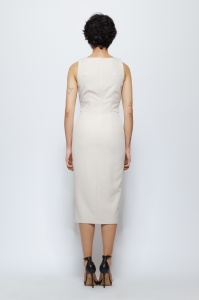 Rochie 'Eris' midi conică cu șliț frontal - Img 4