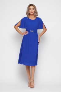 Rochie 'Estelle' albastru regal cu cataramă strălucitoare - Img 3