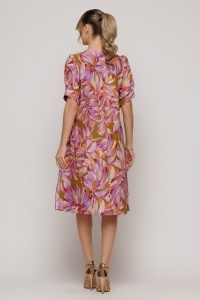 Rochie lejeră din vâscoză cu print multicolor - Img 5