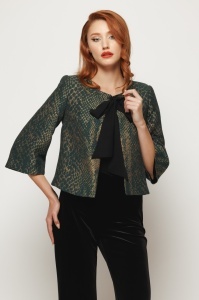 Taior din jacquard cu panglică - Img 2