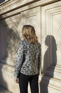 Haină 'Jolie' din stofă cu print leopard - Img 7