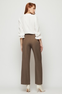 Pantaloni 'Barbara' maro evazați - Img 4