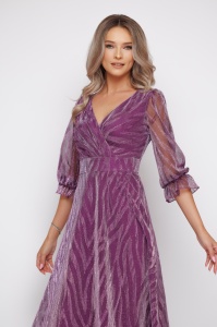 Rochie 'Adele' midi din tulle sidefat - Img 4