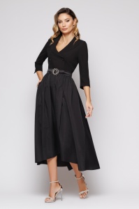 Rochie 'Freya' cu fustă amplă și cataramă strălucitoare