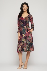 Rochie 'Isabelle' din jerse imprimat - Img 2