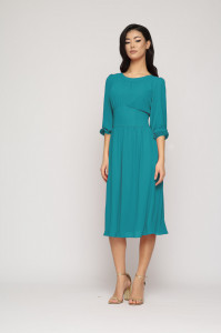 Rochie 'Loreen' turquoise evazată