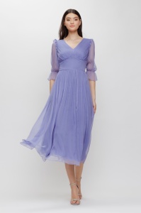 Rochie 'Violla' lavandă din mătase naturală - Img 1
